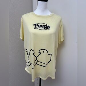 Peeps t-shirt official Easter marshmallow chicks yellow size XXL (fits like L)‎